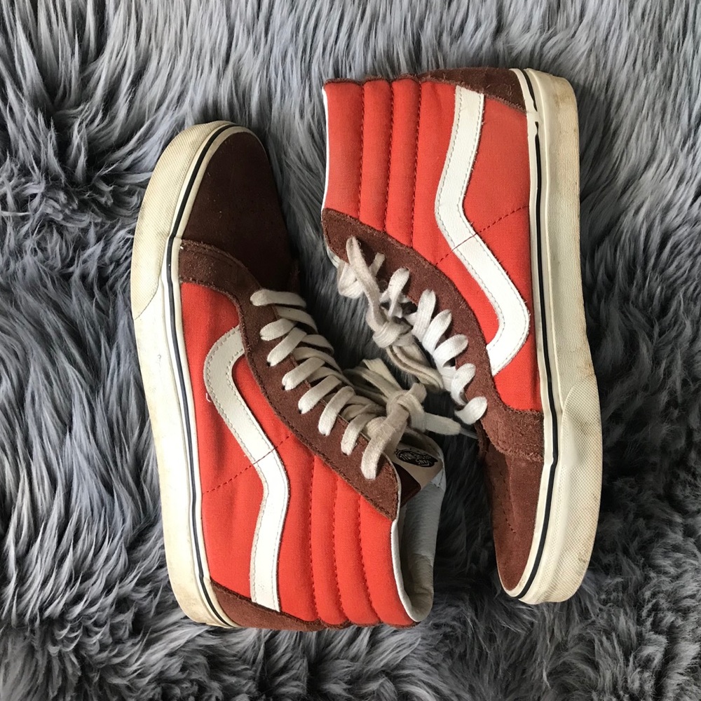 Shades of orange hi top VANS sz9